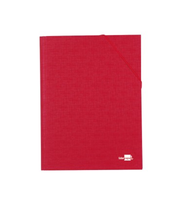 Carpeta clasificadora liderpapel 12 departamentos folio prolongado carton forrado roja