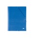 Carpeta liderpapel gomas folio 3 solapas carton prespan azul