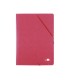 Carpeta liderpapel gomas folio 3 solapas carton prespan roja