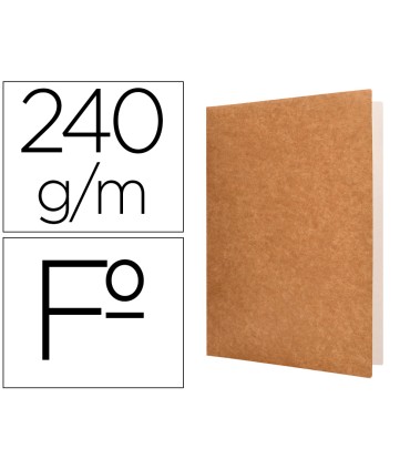 Subcarpeta liderpapel folio kraft interior blanco 240g m2