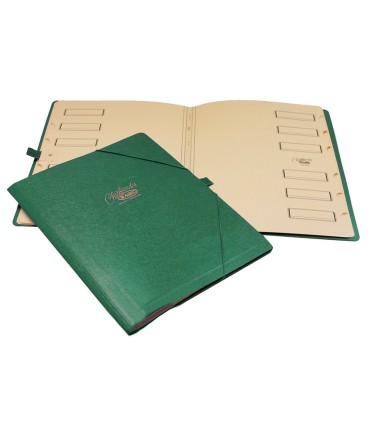 Carpeta clasificador carton compacto saro folio verde 12 departamentos