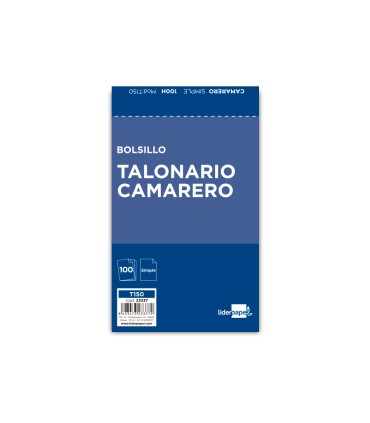 Talonario liderpapel camarero bolsillo original t150