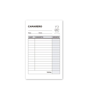 Talonario liderpapel camarero bolsillo original t150