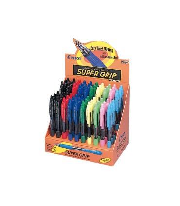 Boligrafo pilot super grip expositor de 60 unidades