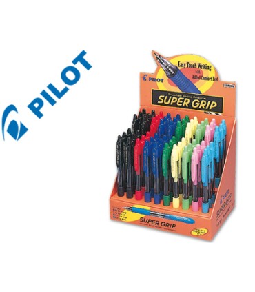 Boligrafo pilot super grip expositor de 60 unidades