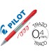 Boligrafo pilot super grip rojo retractil sujecion de caucho tinta base de aceite