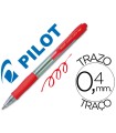 Boligrafo pilot super grip rojo retractil sujecion de caucho tinta base de aceite