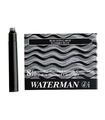 Tinta estilografica waterman serenity blue caja de 8 cartuchos standard largos