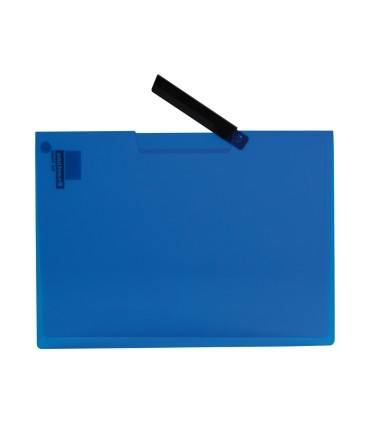 Carpeta liderpapel dossier pinza lateral 35482 polipropileno din a4 azul 30 hojas pinza giratoria