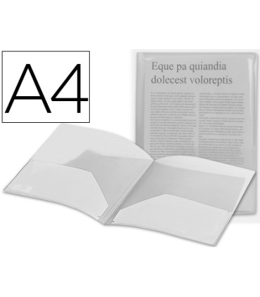 Carpeta liderpapel dossier dos bolsas 35584 polipropilenodin a4 incolora