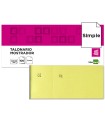 Talonario liderpapel mostrador 60x145 mm tl01 amarillo con matriz