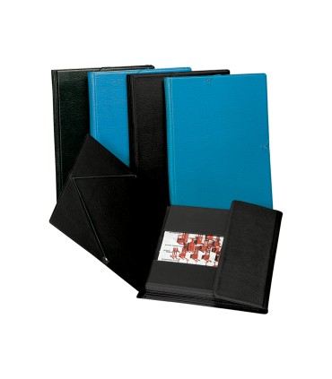 Carpeta gomas solapas plastico saro folio negra