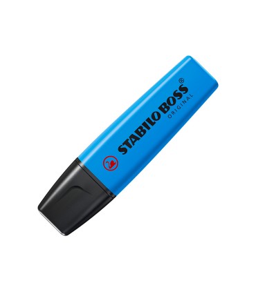 Rotulador stabilo boss fluorescente 70 azul