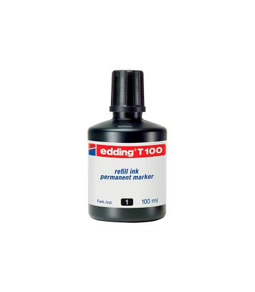 Tinta rotulador edding t 100 negro bote 100 ml