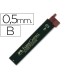 Minas faber grafito 9065 05 mm b estuche de 12 minas