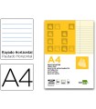 Bloc notas liderpapel horizontal a4 50 hojas amarillas 60g/m2 encolado