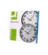 Reloj q connect de pared plastico oficina redondo 34 cm marco blanco