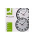 Reloj q connect de pared plastico oficina redondo 34 cm marco blanco