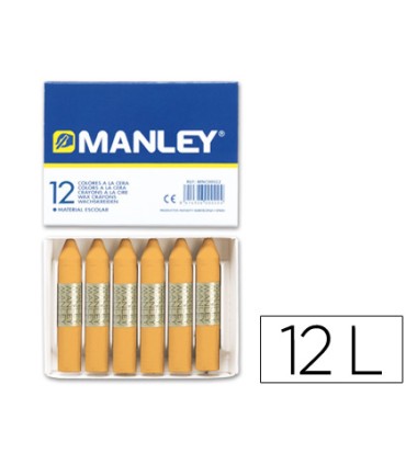 Lapices cera manley unicolor ocre n26 caja de 12 unidades