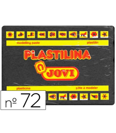 Plastilina jovi 72 negro unidad tamano grande