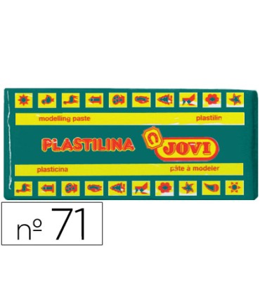 Plastilina jovi 71 verde oscuro unidad tamano mediano