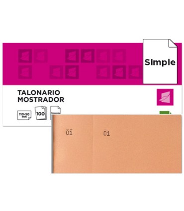 Talonario liderpapel mostrador 50x110 mm tl10 naranja con matriz