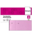 Talonario liderpapel mostrador 50x110 mm tl11 rosa con matriz