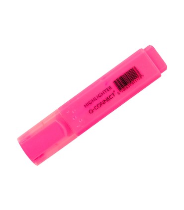 Rotulador q connect fluorescente rosa punta biselada