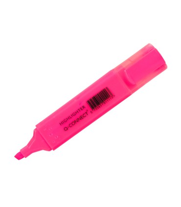 Rotulador q connect fluorescente rosa punta biselada