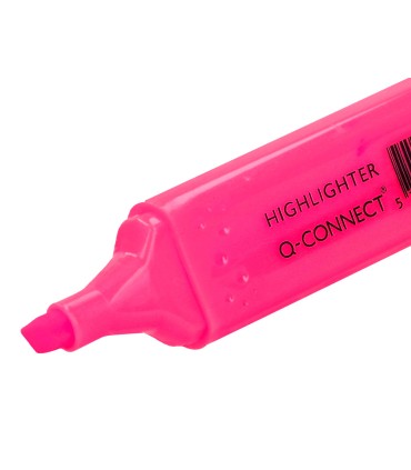 Rotulador q connect fluorescente rosa punta biselada