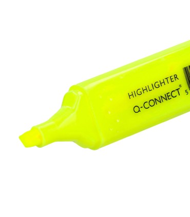 Rotulador q connect fluorescente amarillo punta biselada