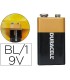 Pila duracell alcalina plus 9v blister con 1 unidad