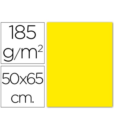 Cartulina guarro amarillo canario 50x65 cm 185 gr