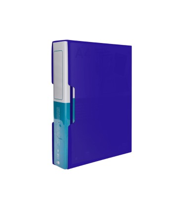 Carpeta liderpapel personaliza 37862 100 fundas polipropilenodin a4 azul con cajetin