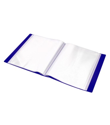 Carpeta liderpapel personaliza 37862 100 fundas polipropilenodin a4 azul con cajetin