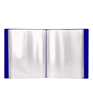 Carpeta liderpapel personaliza 37862 100 fundas polipropilenodin a4 azul con cajetin