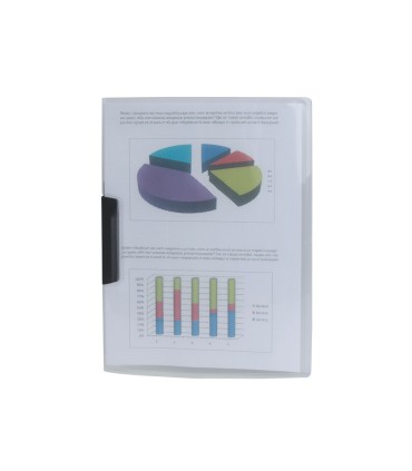 Carpeta liderpapel dossier pinza lateral 35445 polipropileno din a4 incolora 30 hojas pinza giratoria