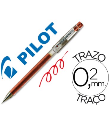 Boligrafo pilot punta aguja g tec c4 rojo