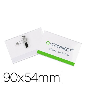 Identificador con pinza e imperdible q connect kf01567 54x90 mm