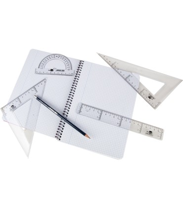 Escuadra liderpapel 30 cm plastico cristal