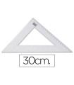 Escuadra liderpapel 30 cm plastico cristal