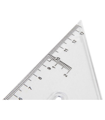 Escuadra liderpapel 20 cm plastico cristal