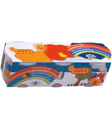 Pasta jovi blandiver caja de 3 botes amarillo azul rojo