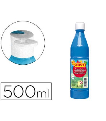 Tempera liquida jovi escolar 500 ml azul cyan