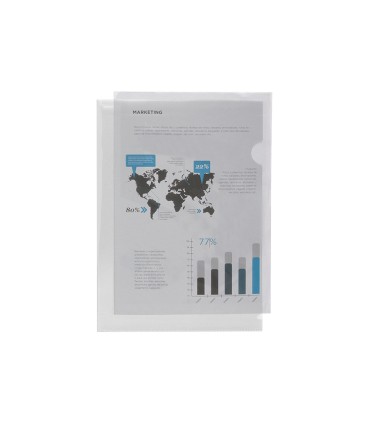 Carpeta liderpapel dossier unero 44004 polipropileno din a4 incolora 20 hojas