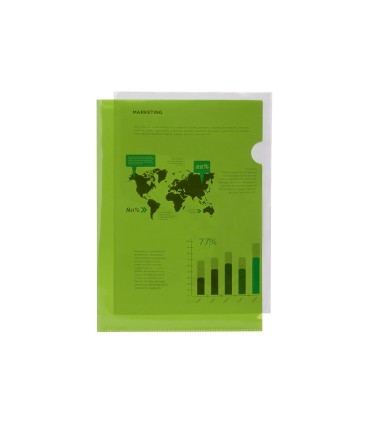 Carpeta liderpapel dossier unero 44003 polipropileno din a4 verde 20 hojas