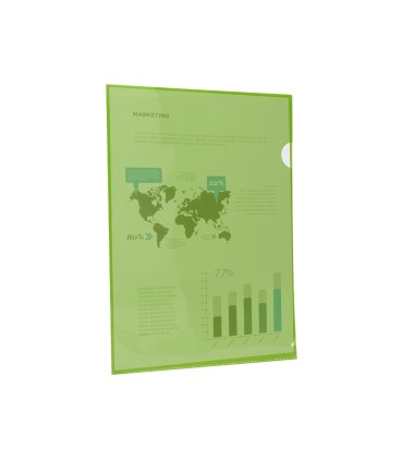 Carpeta liderpapel dossier unero 44003 polipropileno din a4 verde 20 hojas