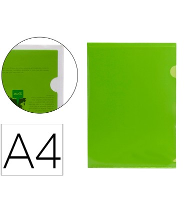 Carpeta liderpapel dossier unero 44003 polipropileno din a4 verde 20 hojas