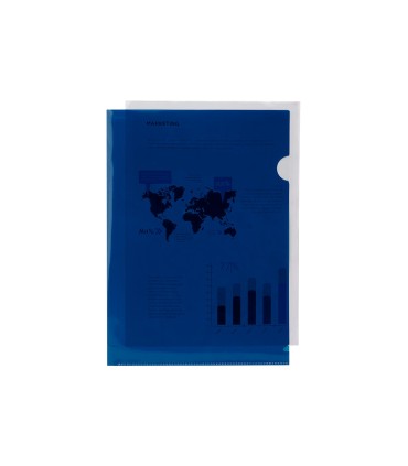 Carpeta liderpapel dossier unero 44002 polipropileno din a4 azul 20 hojas