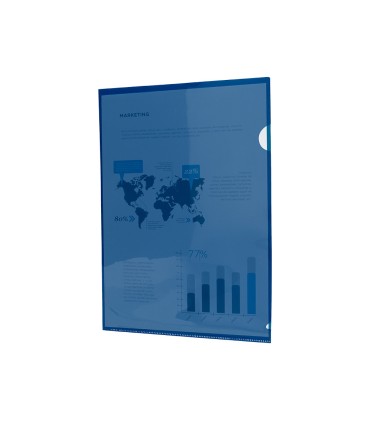 Carpeta liderpapel dossier unero 44002 polipropileno din a4 azul 20 hojas